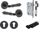 Sarlat Lever - Round Rose Entrance Set - Key / Turn - MB