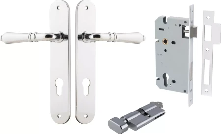 Sarlat Lever - Oval Entrance Set - Key / Turn - CP