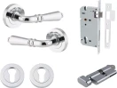 Sarlat Lever - Round Rose Entrance Set - Key / Turn - CP