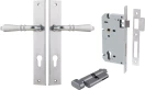 Sarlat Lever - Rectangular Entrance Set - Key / Turn - SC