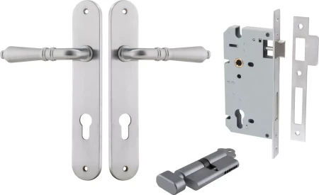 Sarlat Lever - Oval Entrance Set - Key / Turn - SC