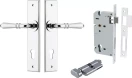 Sarlat Lever - Chamfered Entrance Set - Key / Turn - CP