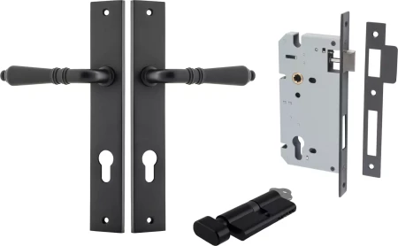 Sarlat Lever - Rectangular Entrance Set - Key / Turn - MB