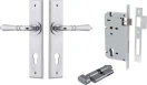 Sarlat Lever - Chamfered Entrance Set - Key / Turn - SC