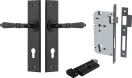 Sarlat Lever - Chamfered Entrance Set - Key / Turn - MB