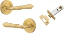 Sarlat Lever - Round Rose Integrated Privacy Set - GLD