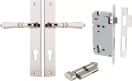 Sarlat Lever - Rectangular Entrance Set - Key / Turn - PN