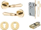 Sarlat Lever - Round Rose Entrance Set - Key / Key - PB