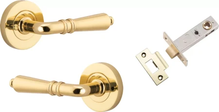 Sarlat Lever - Round Rose Integrated Privacy Set - PB