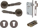 Sarlat Lever - Round Rose Entrance Set - Key / Key - SB