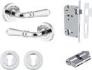 Sarlat Lever - Round Rose Entrance Set - Key / Key - CP